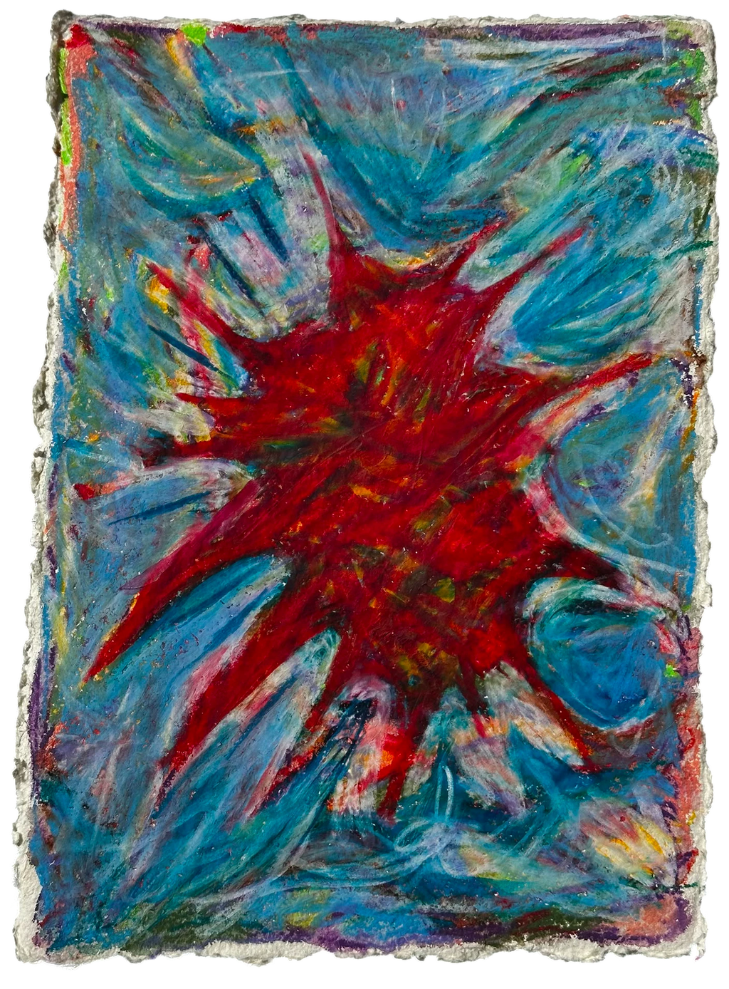 Bad Source — Oil pastel on very thick cotton paper