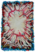 Source 3 V001 — Acrylic and print on paper, torn edges