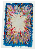 Source 3 V004 — Acrylic and print on paper, torn edges